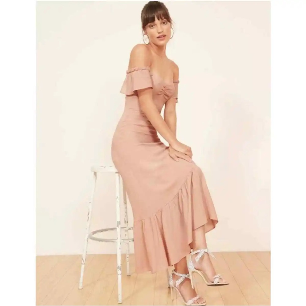 Reformation butterfly dress in pink size 0